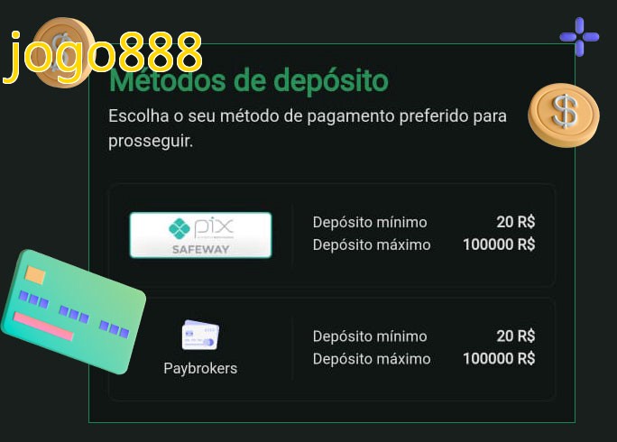O cassino jogo888bet oferece uma grande variedade de métodos de pagamento
